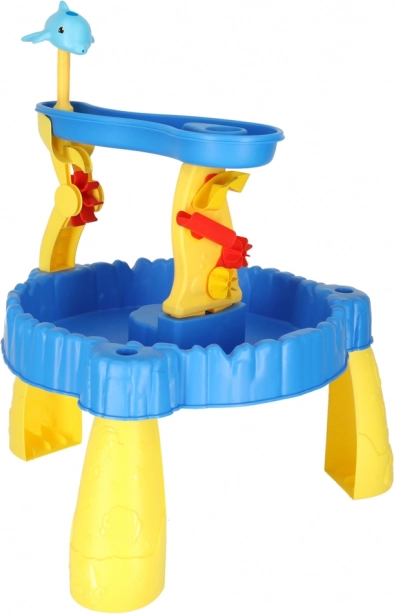 Tavolo da gioco per bambini con sabbiera e fontana 2 in 1