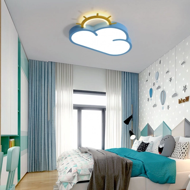 Lampada da soffitto a LED per bambini Chmurka con telecomando blu