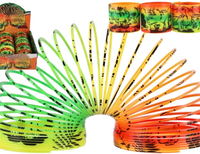 Spirale di plastica con motivo dinosauri 7,5cm