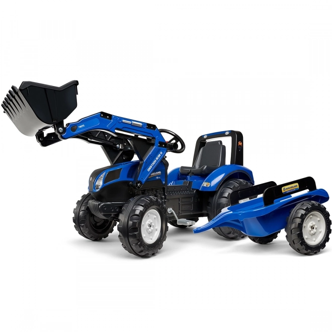 Trattore a Pedali con Rimorchio New Holland per Bambini