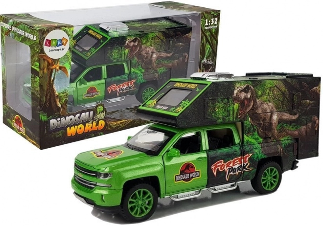 Camper con Dinosauri Verde