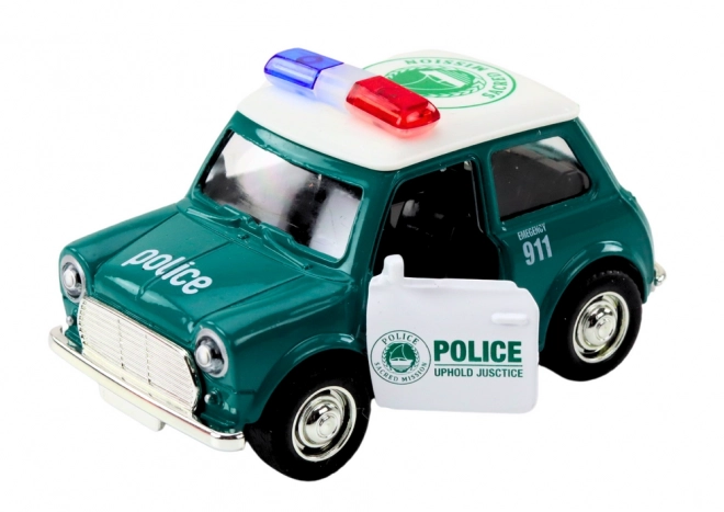 Auto Polizia Classica Verde con Suoni e Luci