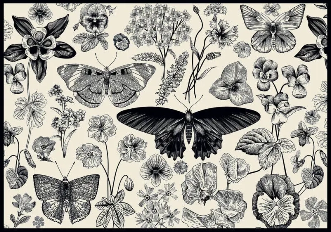 Puzzle INTERDRUK Farfalle e Fiori 500 Pezzi