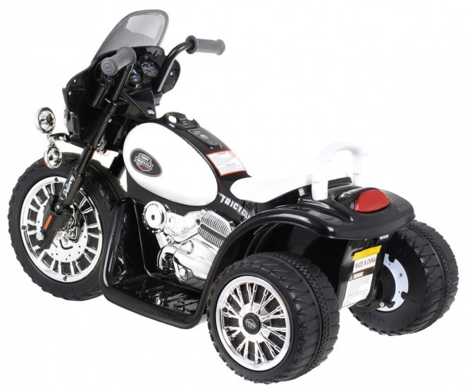 Moto Chopper Elettrico per Bambini Nero con 3 Ruote