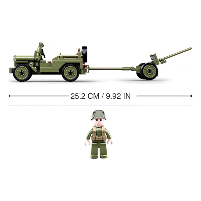 Jeep d’azione con cannone antiaereo