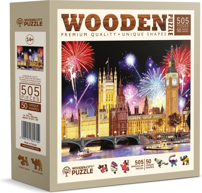 Puzzle in legno Londra notturna