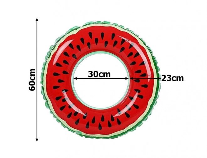 Grande ciambella gonfiabile a cocomero 70 cm per piscina