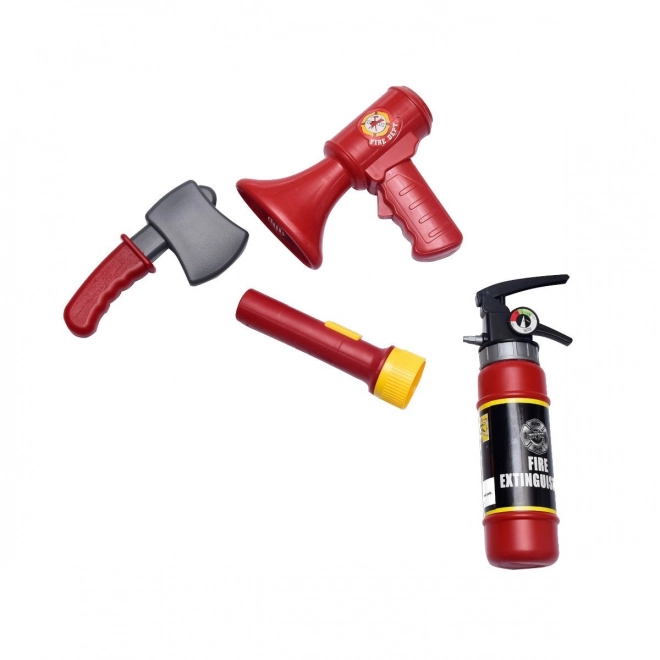 Set valigia pompieri con estintore - 7 pezzi