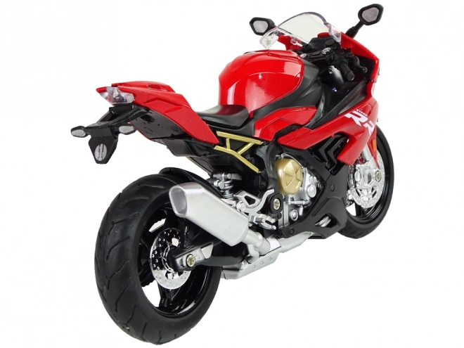 Modello motociclo Bmw S1000RR rosso con luci e suoni