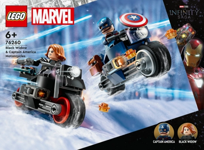 Motociclette Marvel Lego di Vedova Nera e Capitan America