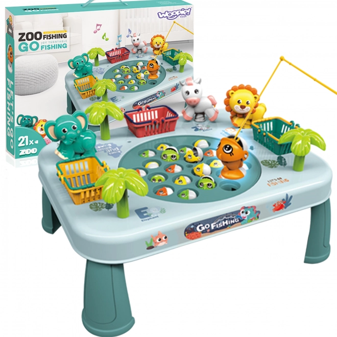 Gioco di abilità pesca interattiva verde