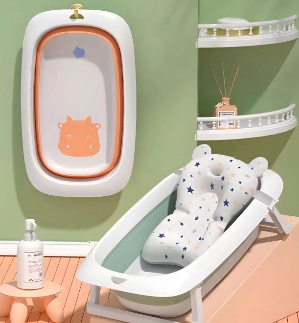 Vasca da bagno pieghevole per bambini ECOTOYS arancione