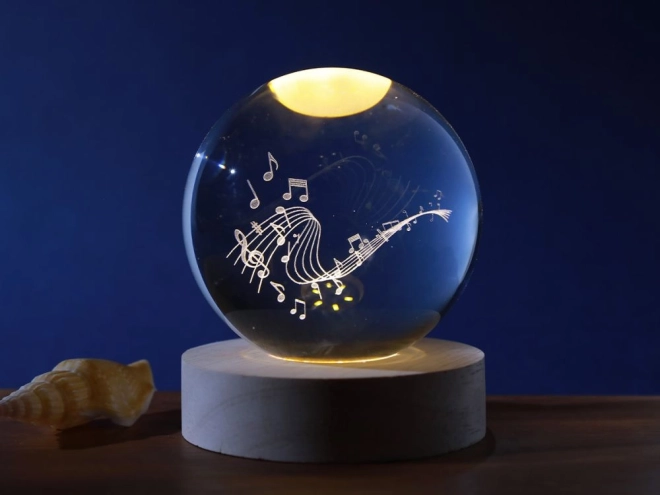 Lampada cristallo a sfera Music 8 cm