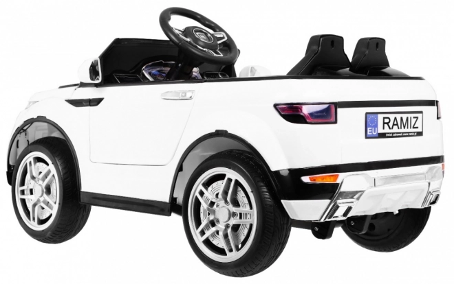 Automobilina elettrica sportiva Rapid Racer bianco