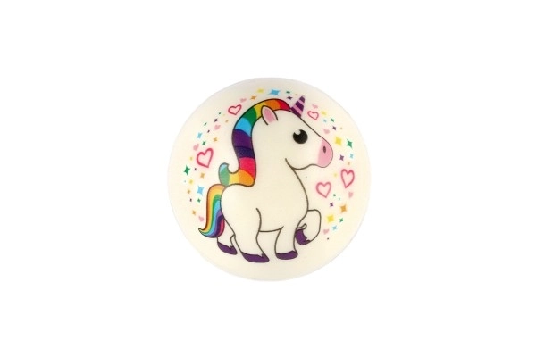 Palla unicorno in schiuma 8cm set di colori assortiti