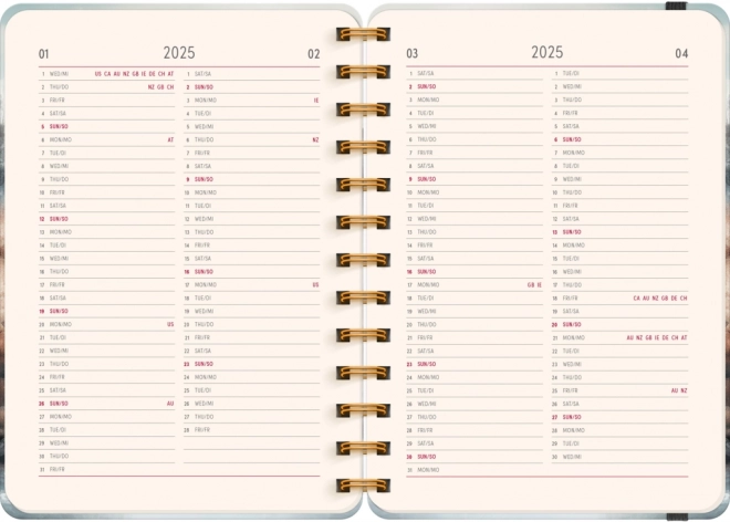 Diario 18 mesi a spirale Petito – Giappone 2024/2025