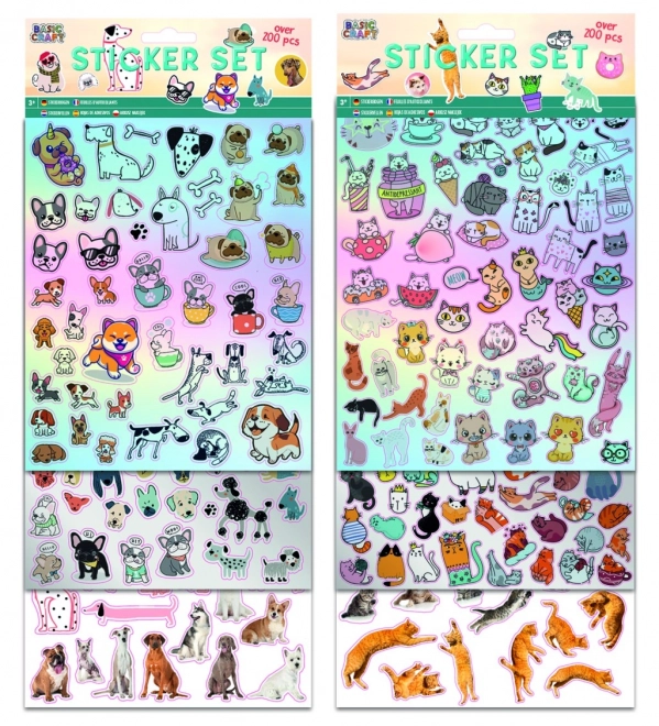 Set di adesivi mega cani/gatti