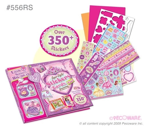 Set di carte e adesivi principesse