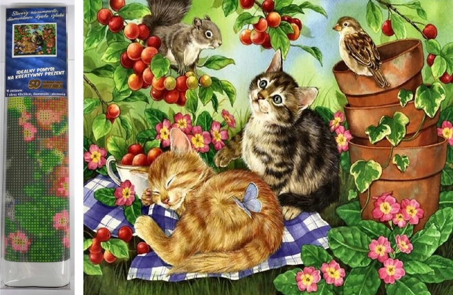 Pittura Diamante Animali Picnic 30x40cm