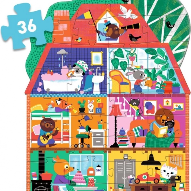 Puzzle pavimento sagomato Casetta 36 pezzi