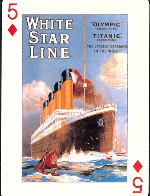 Carte da gioco con tema del Titanic