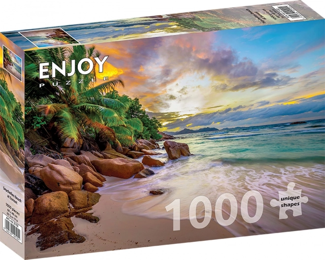 Puzzle Spiagge delle Seychelles al Tramonto 1000 Pezzi