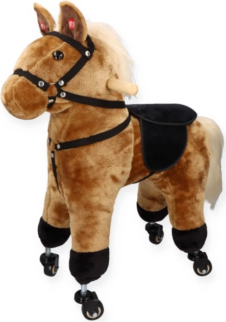 Cavallino marrone su ruote