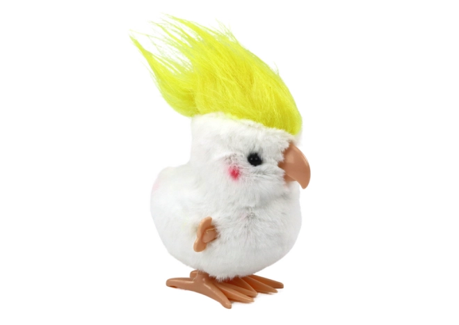 Morbido peluche e vistosa crestina gialla
