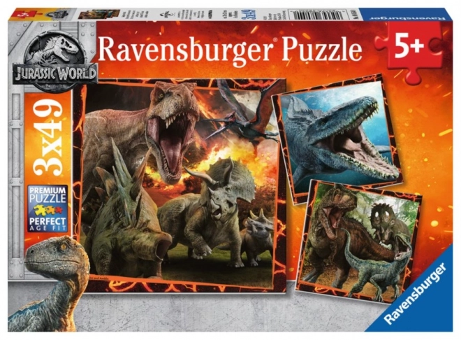 Puzzle Jurassic World 3x49 Pezzi - Ravensburger