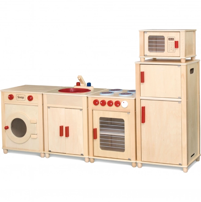 Grande cucina in legno per bambini del marchio Viga con certificato FSC