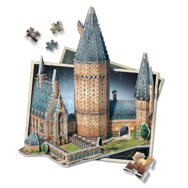 Grande Sala e torri di Hogwarts dettagliate