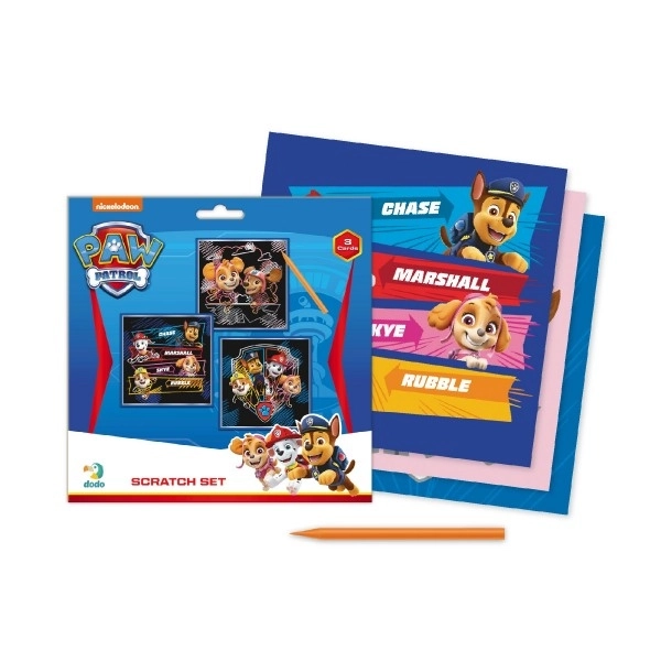 Immagini da grattare Paw Patrol colorate 3 pezzi