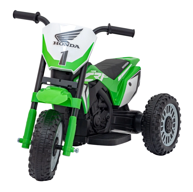 Moto elettrico per bambini Honda CRF 450R rosso con clacson e battistrada in gomma – verde