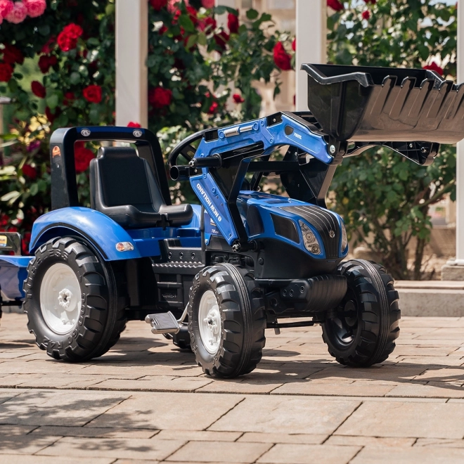 Trattore a Pedali con Rimorchio New Holland per Bambini