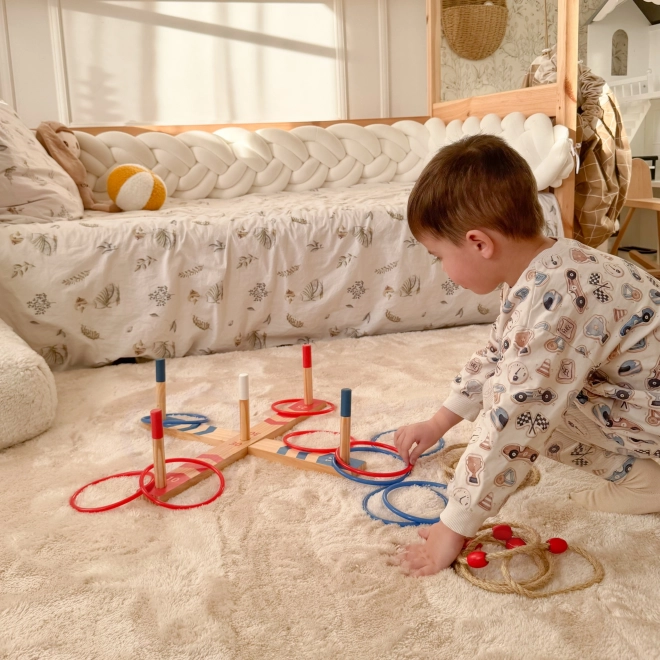 Gioco di abilità ad anelli di legno Tooky Toy