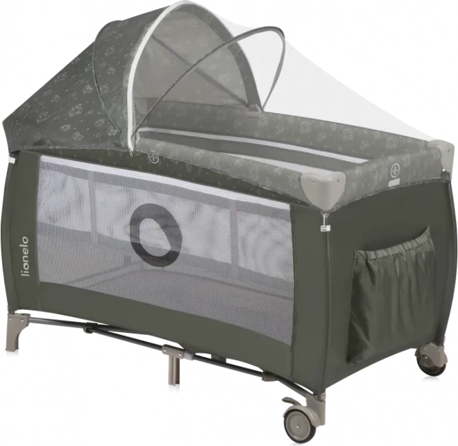 Lettino da viaggio Lionelo Sven Plus Beige Olive
