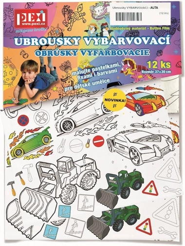 Tovaglioli da colorare Pexi – auto