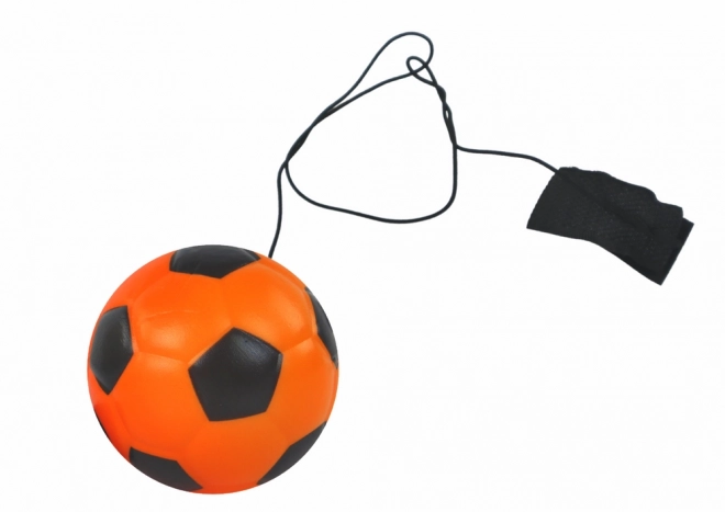 Pallone da calcio con elastico arancione 6 cm