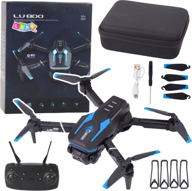 Drone con fotocamera LU800 luci LED blu