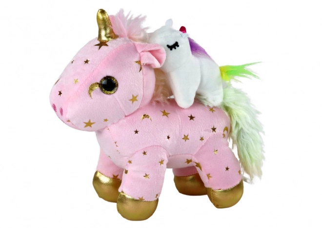 Unicorno Peluche Ninna Nanna Rosa con Stelle Set