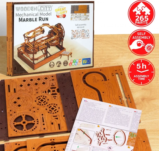 Pista con biglie in legno 3D di WOODEN CITY