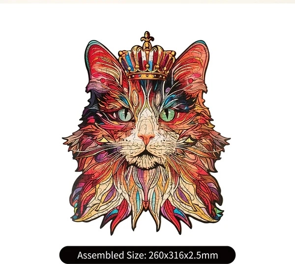 Puzzle in legno King Cat di Puzzle Paradise