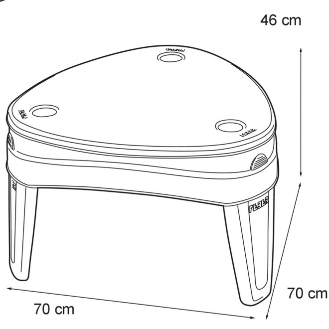 Tavolo d'Acqua FEBER 4 in 1 con Coperchio