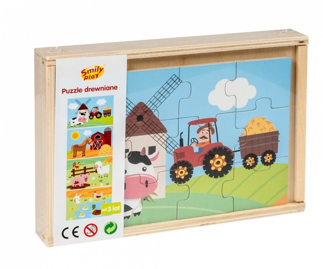Puzzle in legno - vita in campagna