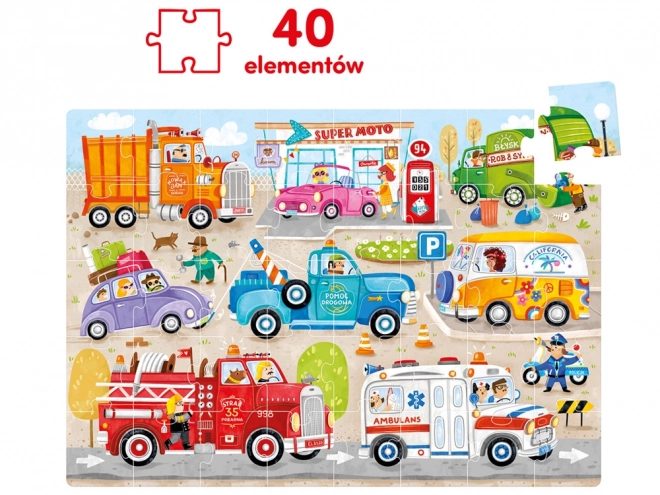 Puzzle 40 pezzi Moto Puzzle Auto