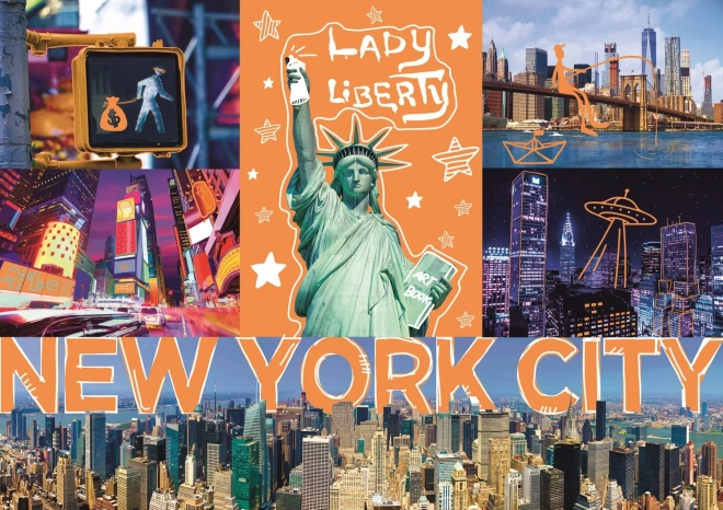 Puzzle skyline di New York 1000 pezzi neon