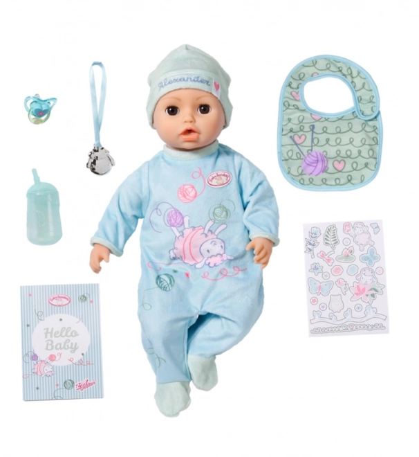 Bambola Interattiva Baby Annabell Alexander, 43 cm