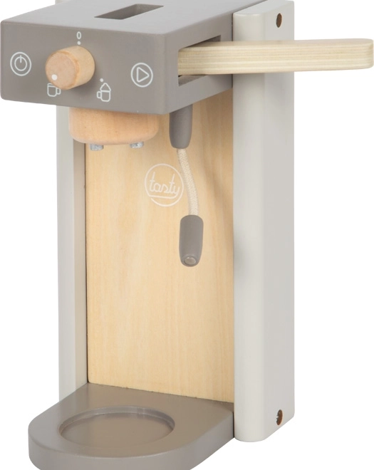 Macchina da caffè in legno Small Foot con accessori Tasty grigio