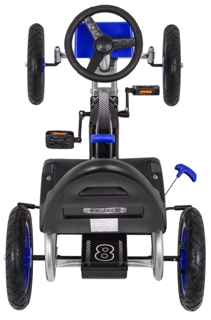 Go-kart Full Ahead AIR con pedali per bambini 3+ Blu + Regolazione sedile + Ruote gonfiabili + Freno a mano