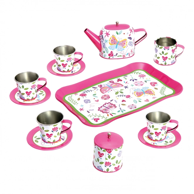 Set per il tè per bambini rosa Bino